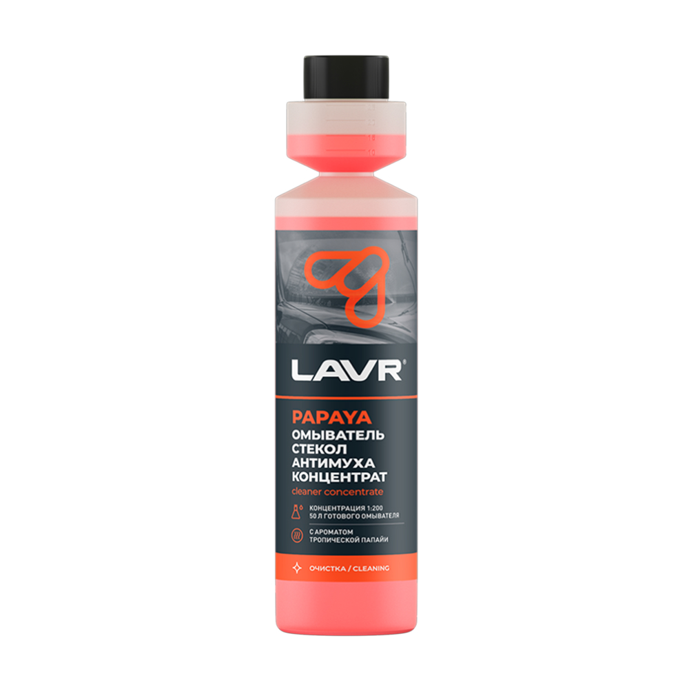 Ln1219_LVR LAVR Омыватель стекол Антимуха концентрат Papaya, 250 мл