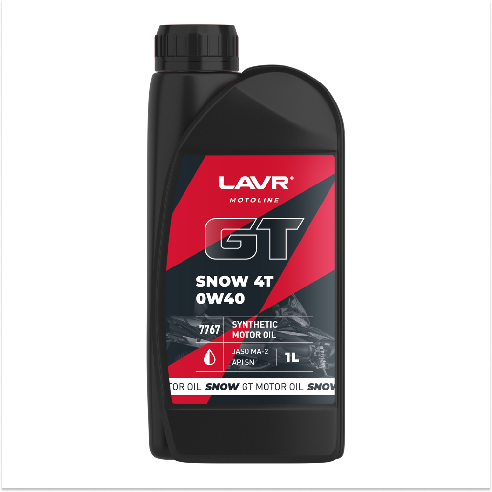 Ln7767_LVR LAVR MOTO Моторное масло GT Snow 4T 0W40 SN, 1л