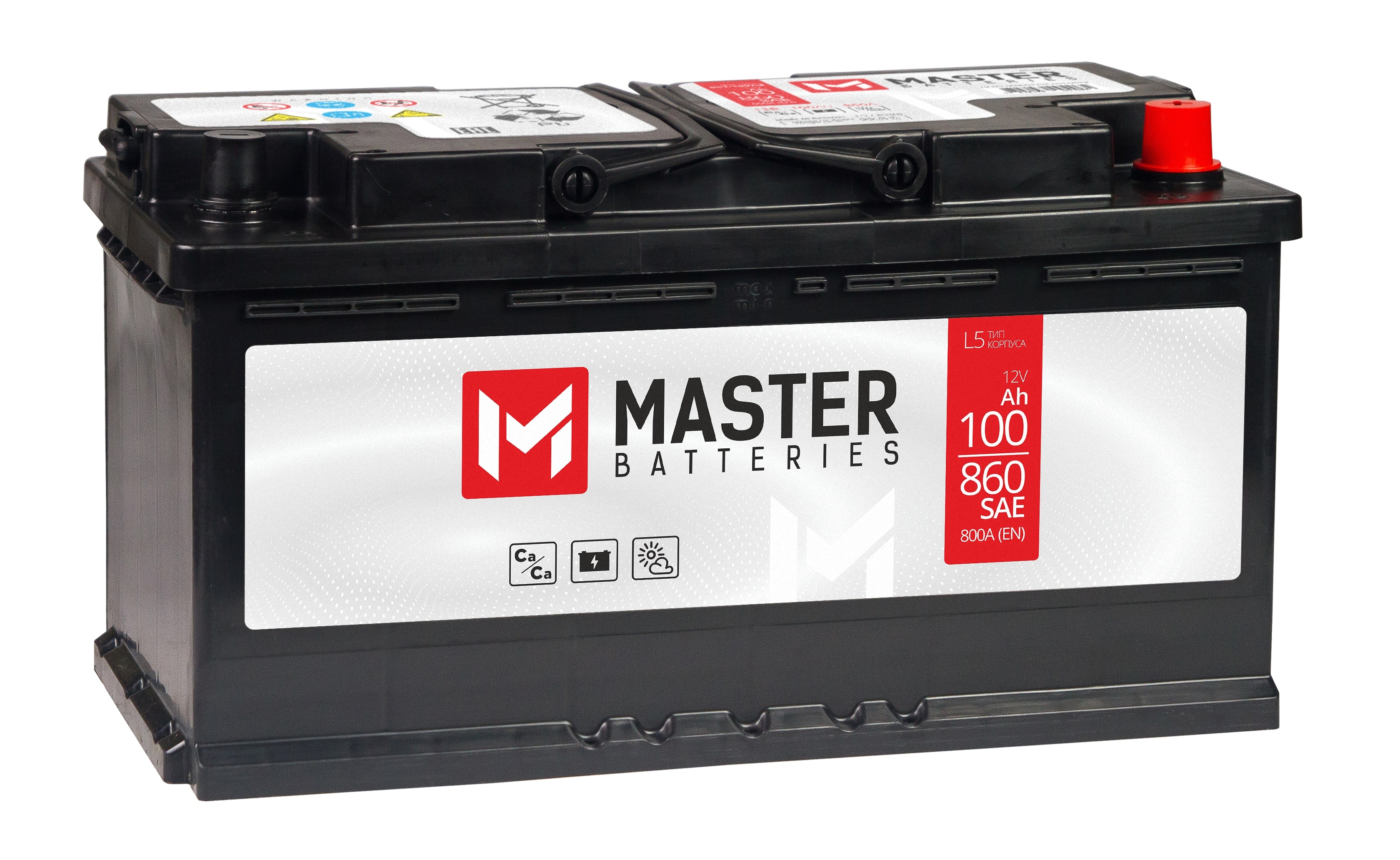 MB1000_AK MASTER Аккумулятор 100Ah "-  +" 353х175х190