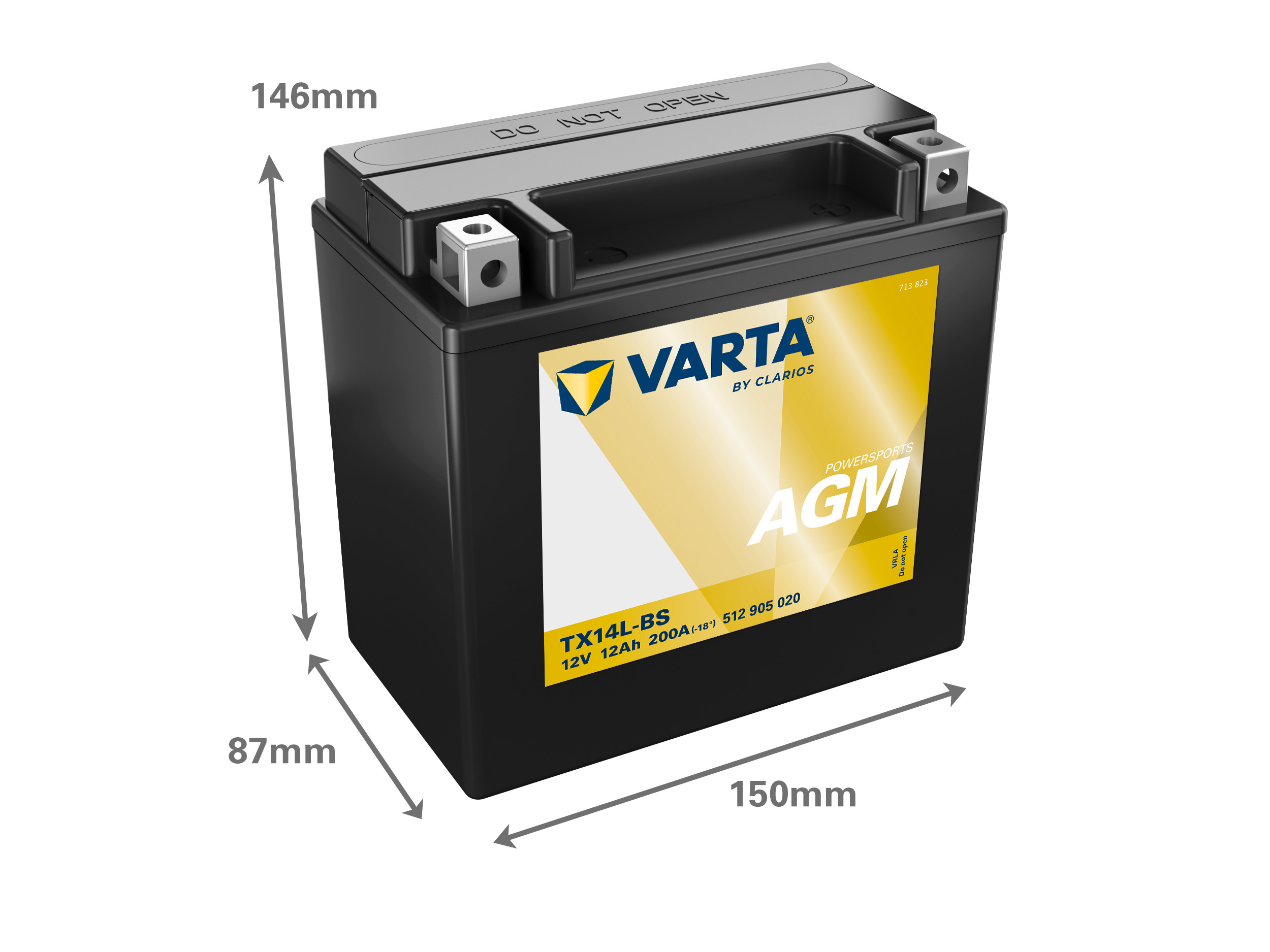 512905020 VARTA Аккумулятор 12Ah 512905 "-  + ³" 150x87x146