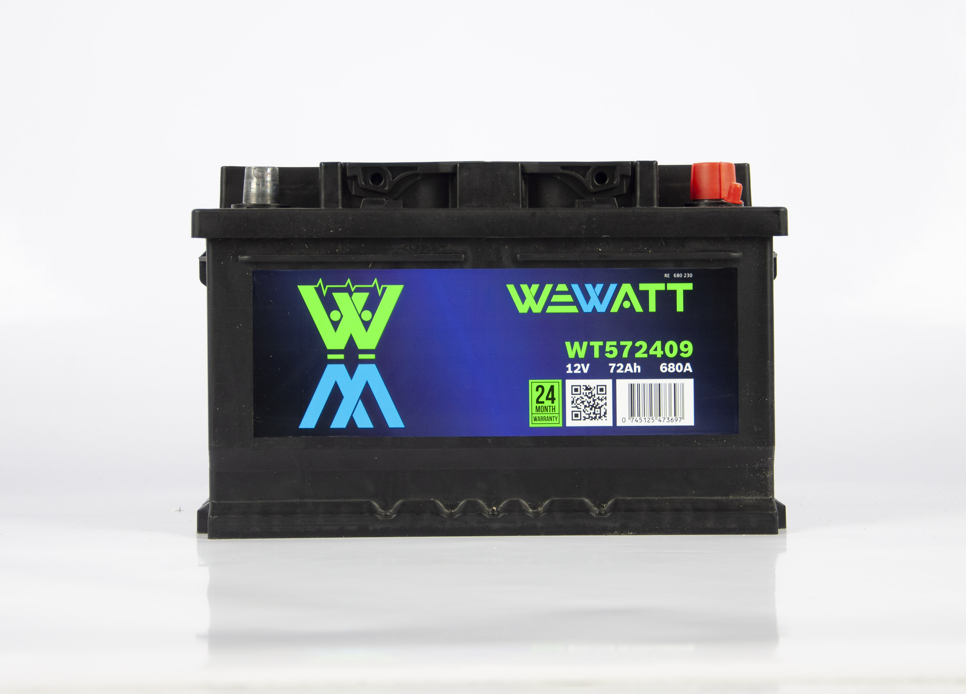 WT572409 WEWATT Аккумулятор 72Ah  572409   "-  +"  278x175x175