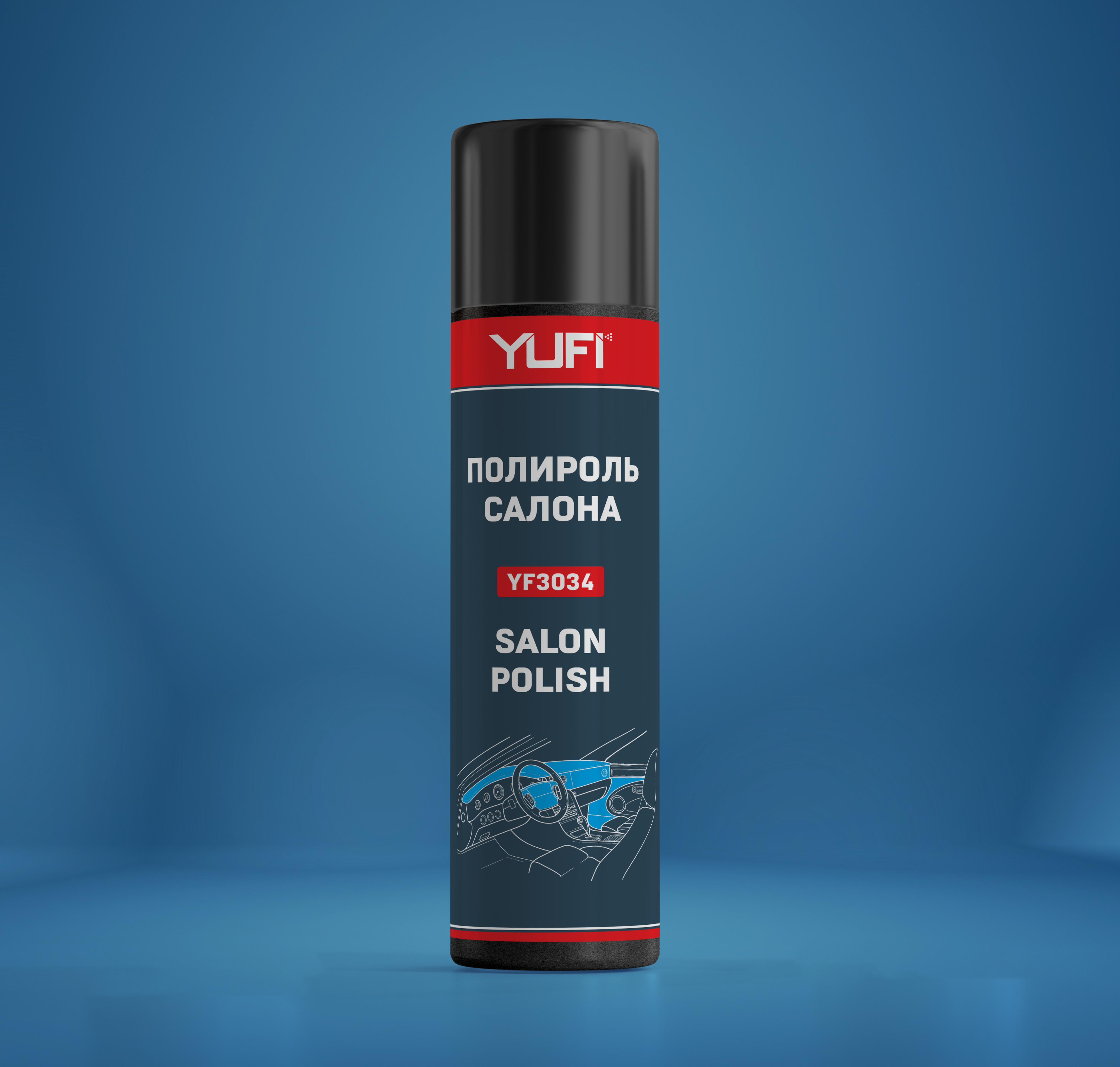 YF3034 YUFI Полироль салона лимон, 400мл